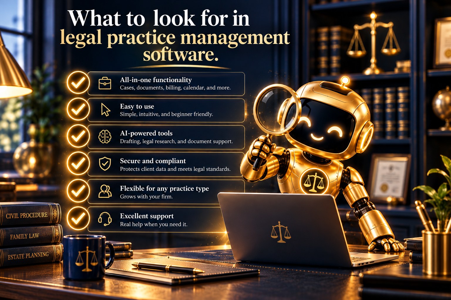 Law firm team comparing options for the best legal practice management software on a conference room screen